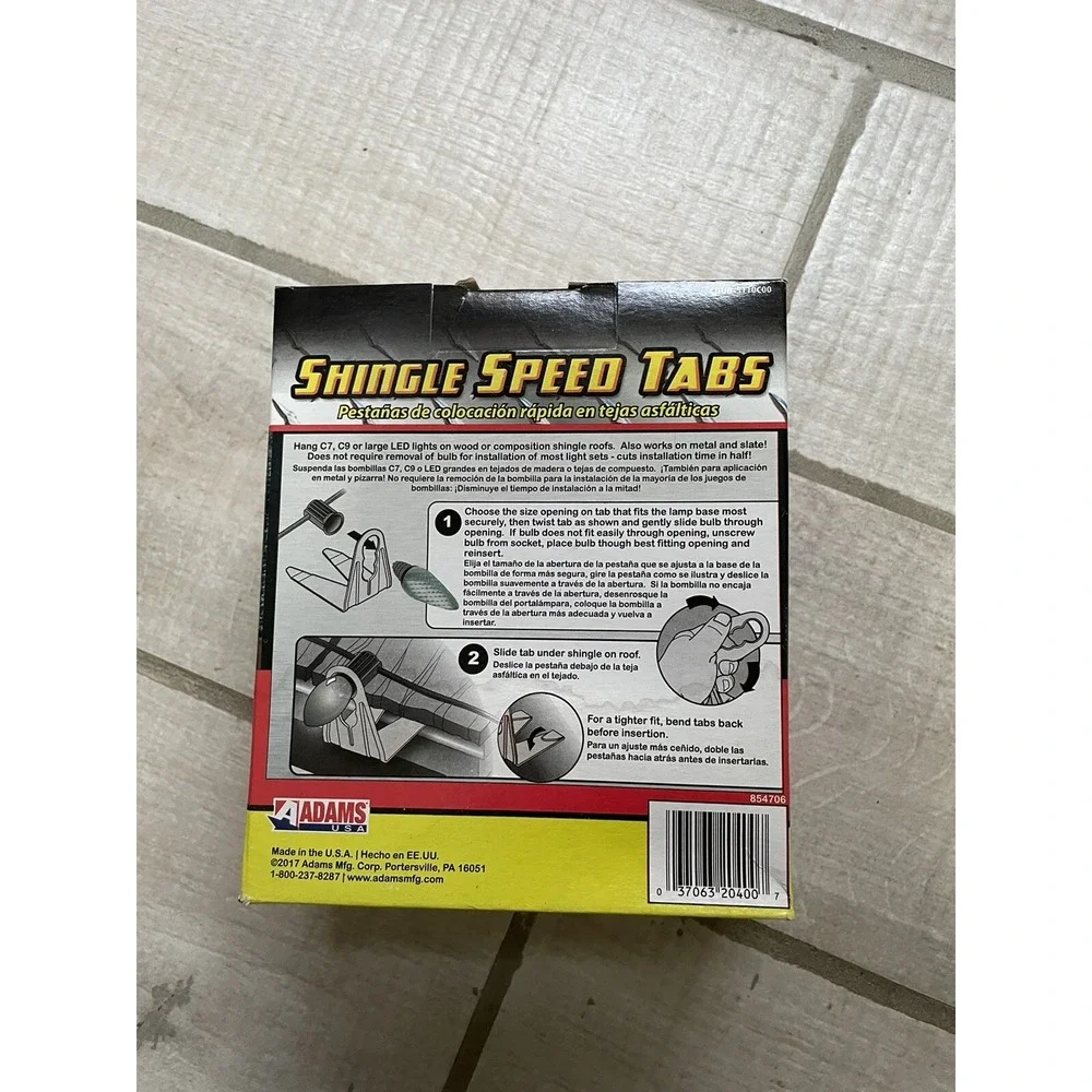 (2) Brand NEW 50 Adams Commercial Grade‎ Speed Shingle Tabs for Christmas Lights